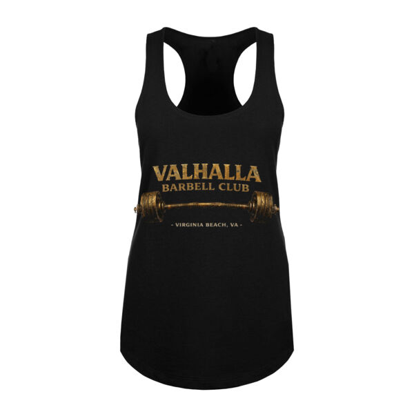BARBELL CLUB LOGO - WOMEN'S FITTED TANK - $DTM534$ Thumbnail